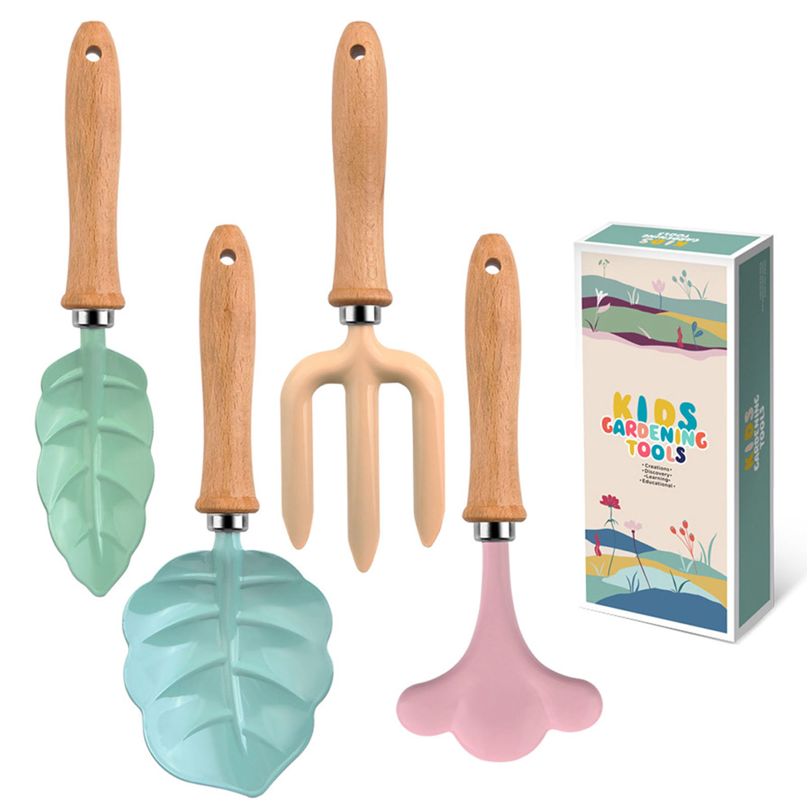 Gardening Tools For Toddlers - مجموعة أدوات آمنة ملونة للأطفال ،