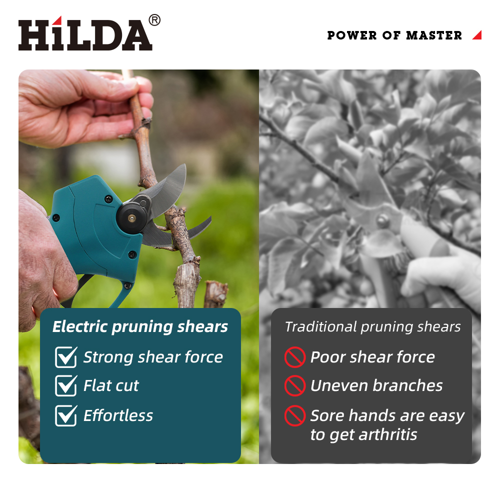 مقص تقليم كهربائي لاسلكي من HI - مراجعة Gardening Tools Basic وسعره