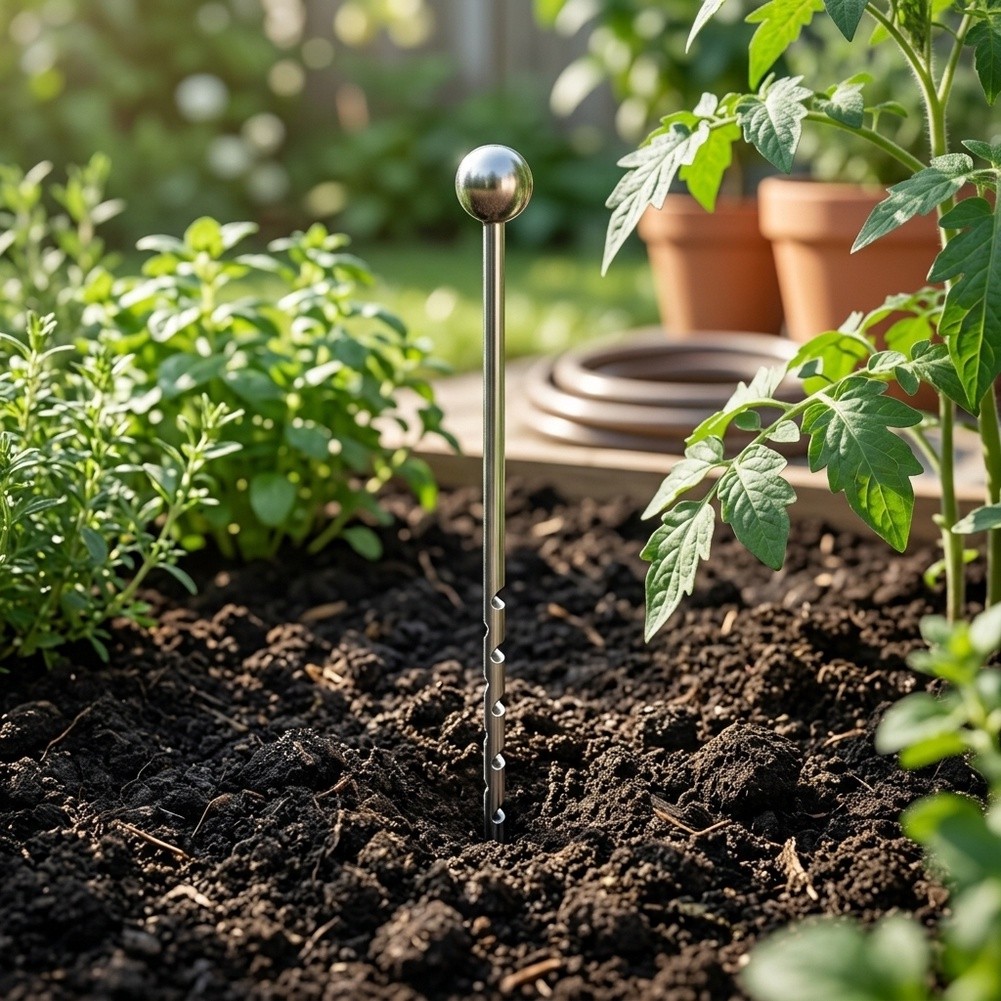 مسبار تربة من الفولاذ المقاوم  - مراجعة Gardening Tools Required وسعره